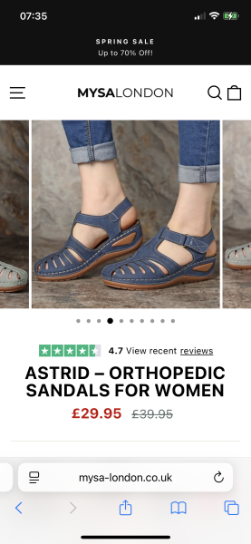 Perfect sandals no longer sold