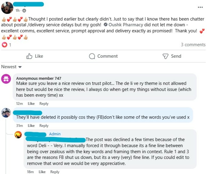 Oushk  has a new fb group