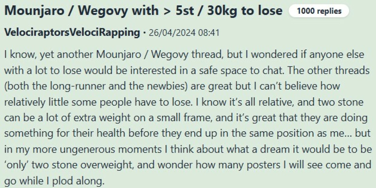 Mounjaro/Wegovy with > 5 stone/30kg to lose.  Thread 8!