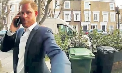 Harry knocking on random doors in London