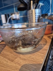 Mashed bananas for banana bread - left in fridge too long?