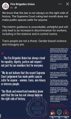 The Fire Brigade Union on the right side of history