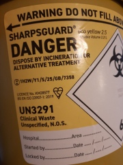 Sharps bin disposal?