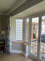 What would you put up here, curtains? Blinds?