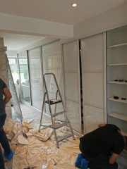 Dressing room style fitted wardrobes