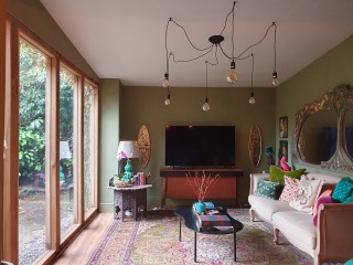 Large lounge colour ideas and curtains