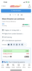 How much would you pay for 7 nights in the Balearic Islands, self catering? (You and an almost 2 yr old)