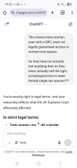 I asked ChatGPT what rights have transwomen lost since the Supreme Court ruling