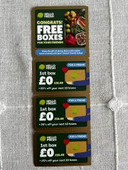 Hello Fresh Free First Box, 25% Next 10 Boxes