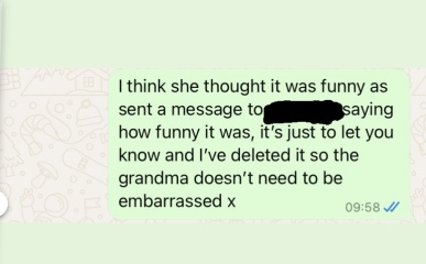 DD’s friend sent video of her grandma having a shower