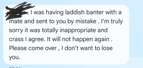 HELP! Inappropriate message from client I clean for.