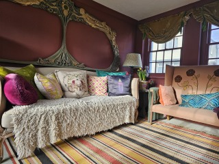 Large lounge colour ideas and curtains