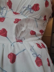 Could a seamstress/tailor fix this? Damaged dress :-(