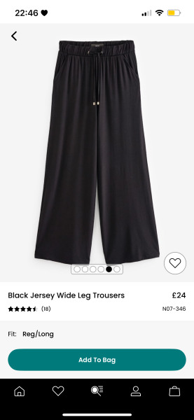 Swishy soft (jersey?) trousers?