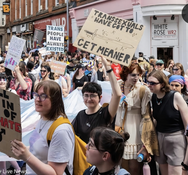 Nottingham Pride 2025 - the signs **MNHQ title tweak to point out this was the Notts Trans Pride as acknowledged in the thread**