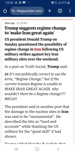 The US has bombed Fordow and other sites.