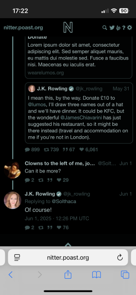 Donate £10 to Lumos and have dinner with JKR