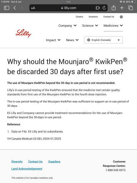 Out of date Mounjaro