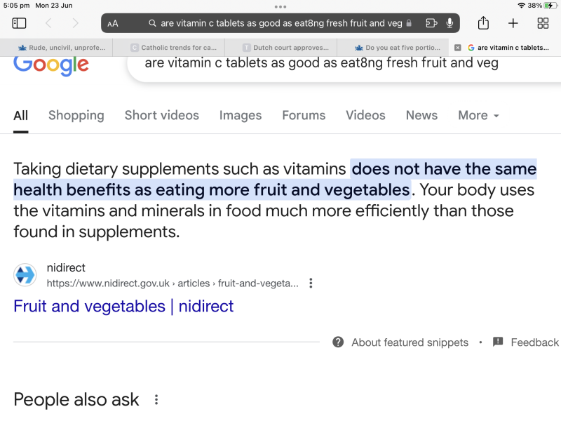 Do you eat five portions of fruit/veg a day?