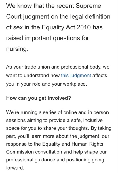 RCN emailing members about Supreme Court Ruling