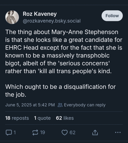 Government announces preferred candidate for EHRC chair