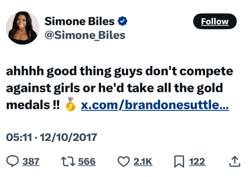 Simone Biles attacks Riley Gaines
