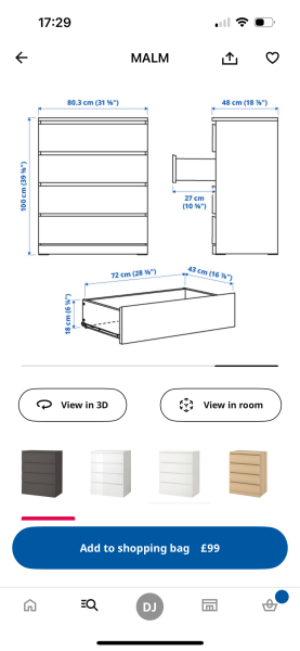 To ask for views on furniture