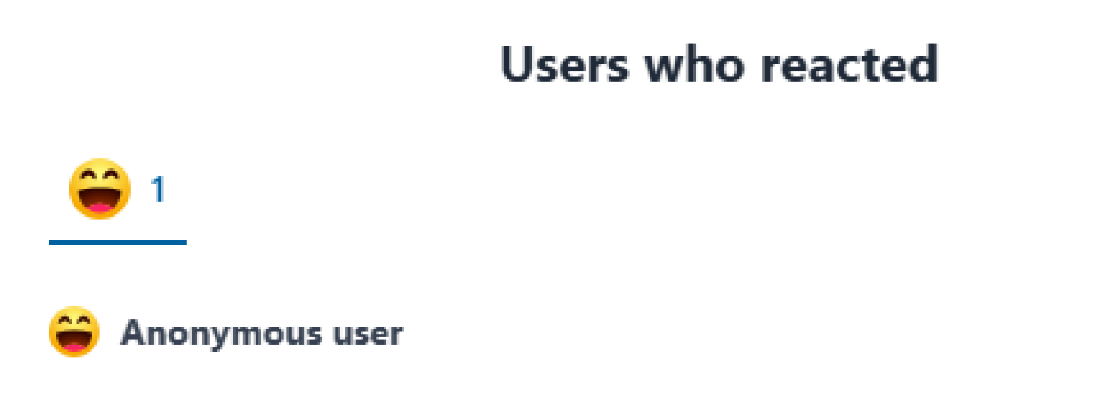 Reaction from "Anonymous user"