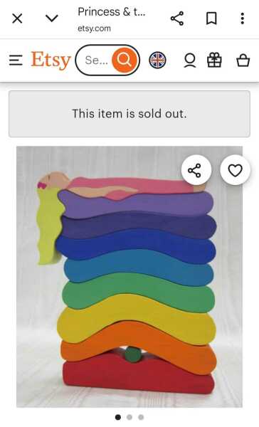 Searching for this princess and the pea stacking rainbow