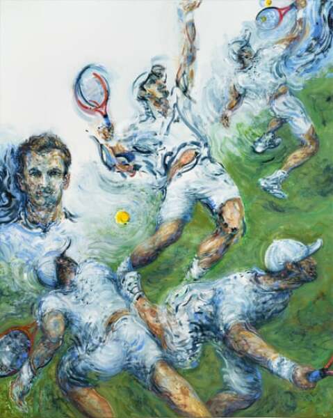 TENNIS - green, green grass, blue, blue sky, wide, wide seats as we head towards July
