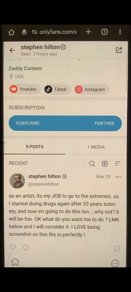 To be concerned by Stephen Hilton..!?