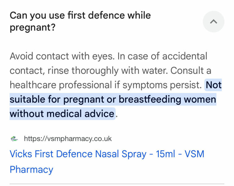 Vicks first defence