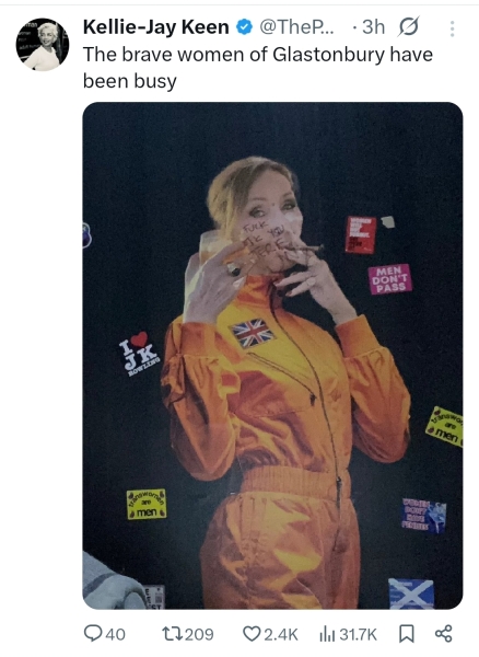 Wow. Have you seen all the Pride and Trans flags flying in the audiences at Glastonbury?