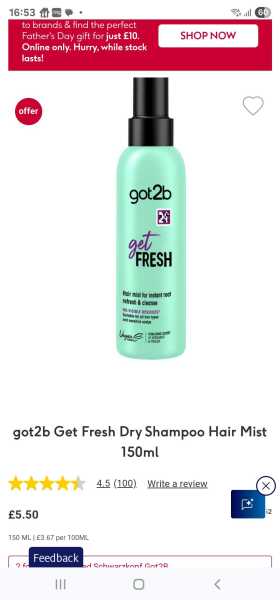 Shampoo that you blow dry instead of rinse?