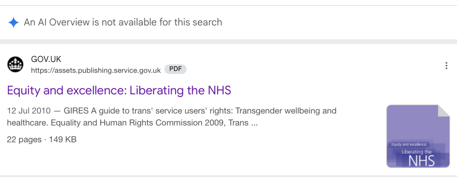 NHS Policy Audit - working party - thread #2