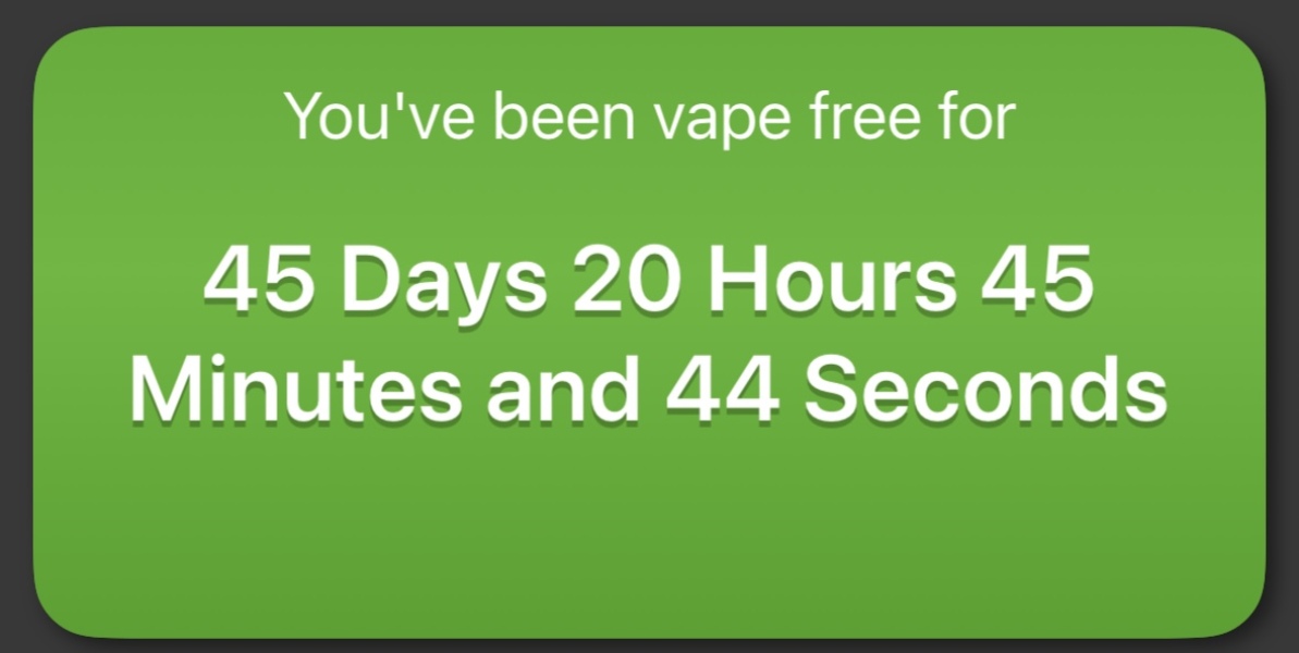 I'm going to quit vaping