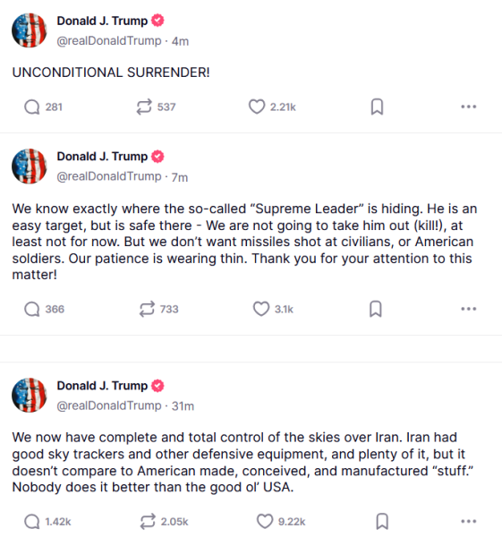 European Commission President days Iran shouldn't have nuclear weapons.  Israel has right to defend itself