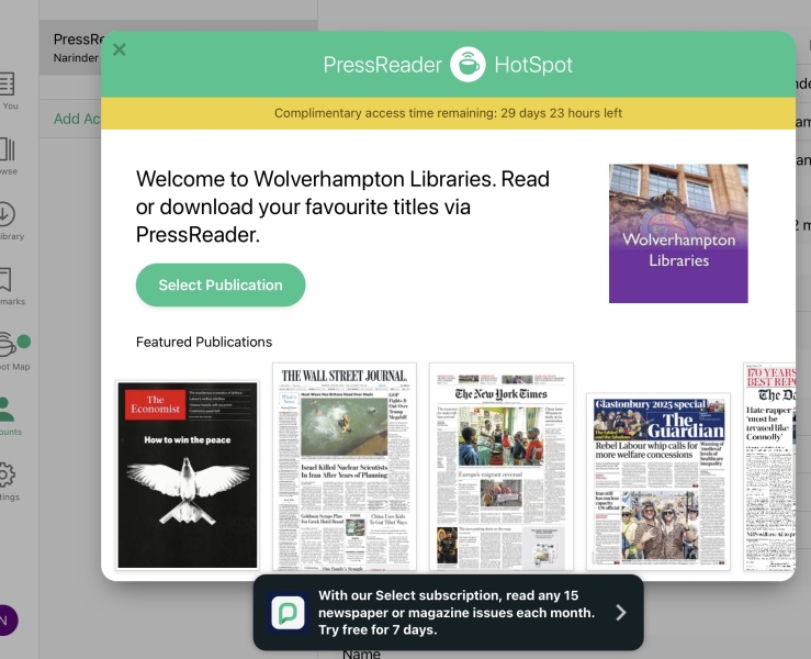 Free newspapers - did not know this