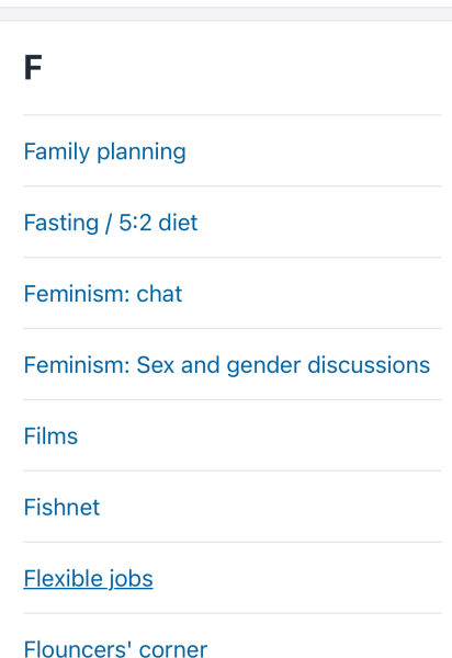 Distinguishing between the two "Feminist" forums