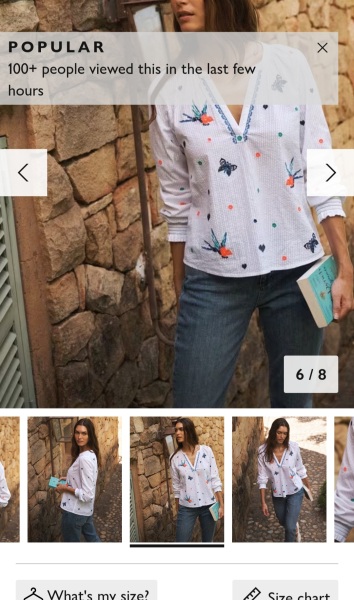 Can anyone id a blouse? White with neon birds