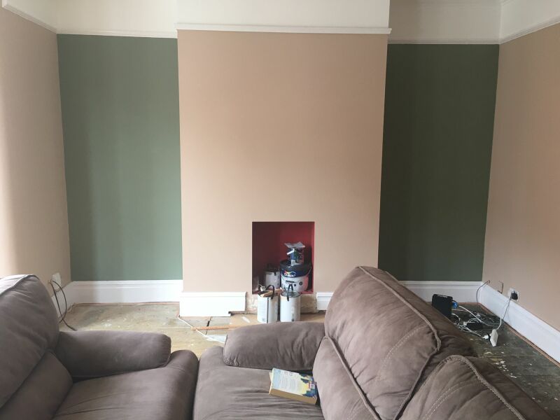 Have you painted a lounge/ other room in plaster pink/ beige colour?
