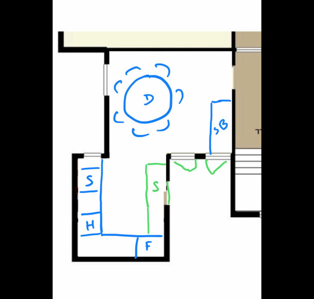 Could you make this strange shaped room a kitchen diner ?