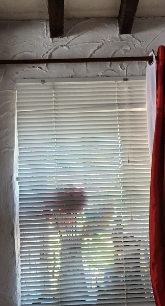 Blackout blinds for awkward window.
