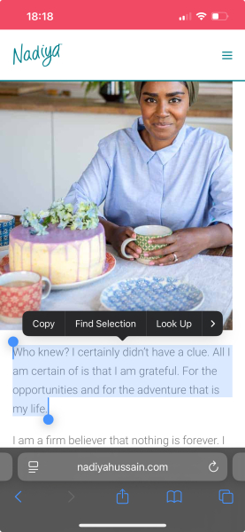Nadiya Hussain responds to critics