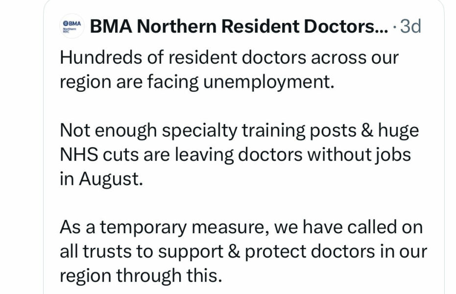 Junior Doctors Unemployment in August part 2