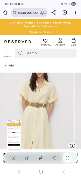 Yellow linen shirt dress (not belt)