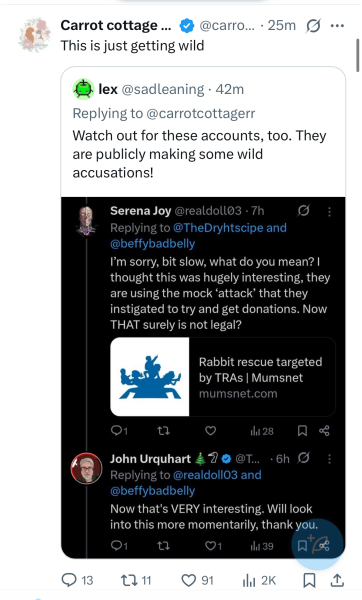 Rabbit rescue targeted by TRAs