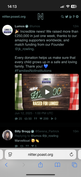 Donate £10 to Lumos and have dinner with JKR