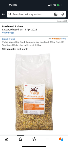 Vegan dog food