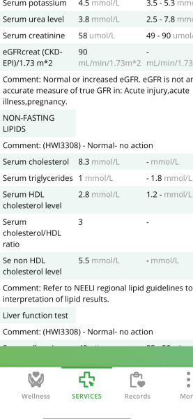High cholesterol yet no action.
